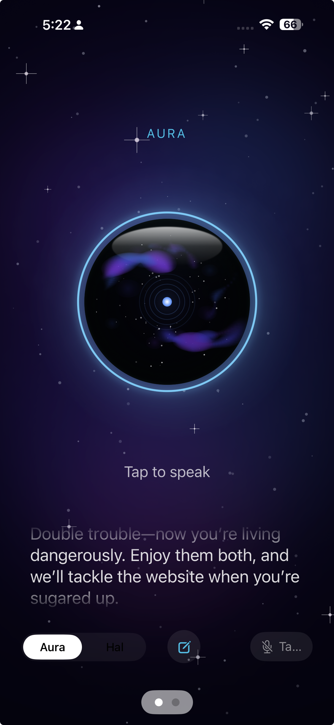 Aura voice companion orb